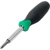 Denali 6 In 1 Multi-Bit Screwdriver/Nut Driver, Multicolor(Silver, Northern Glow Green, Grey)
