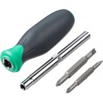 Denali 6 In 1 Multi-Bit Screwdriver/Nut Driver, Multicolor(Silver, Northern Glow Green, Grey)