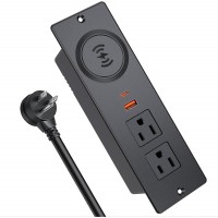 Power Strip with 3 Ft Cord, Flat Plug