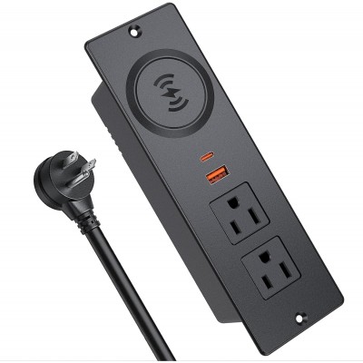 Power Strip with 3 Ft Cord, Flat Plug
