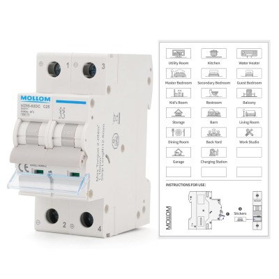 DC Miniature Circuit Breaker, 2 Pole 500V